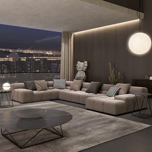 沙发客厅高端大气上档次磨砂布艺龙江沙发家具厂家直销巧克力沙发