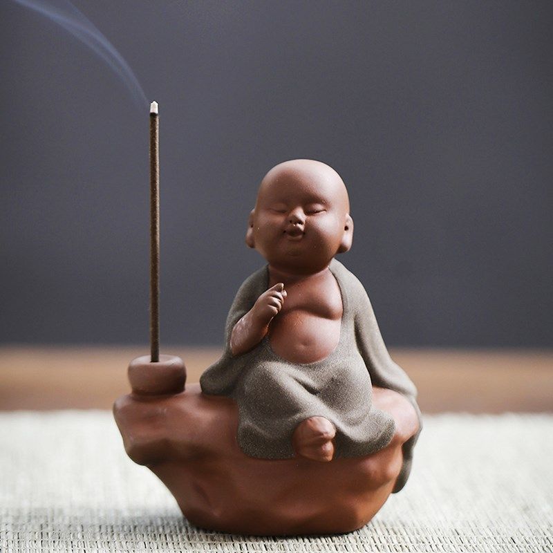 创意家居饰品香托香盘香座香插紫砂小和尚线香炉茶道家居中式摆件,家居饰品,香托/香盘/香座/香插,淘宝优惠券,粉丝福利购,淘宝优惠卷