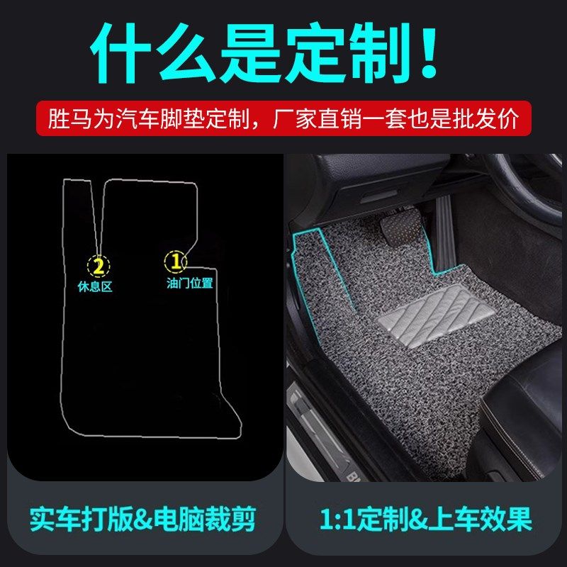 汽车脚垫307标志308标致207丝圈408专用206地毯508l东风301新4008