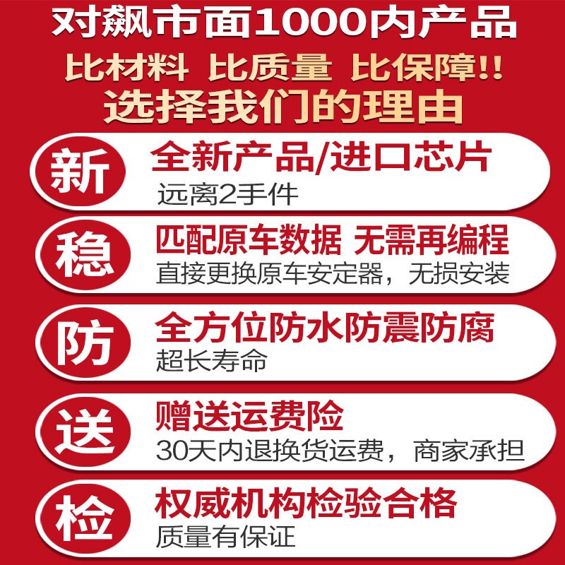 适用沃T沃V40速腾尔GI疝气大灯安定驱动器模块氙气灯泡高压包LED