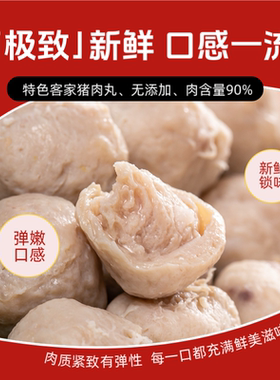 客满裕客家猪肉丸火锅丸子新鲜口感弹嫩关东煮食材无添加特色客家