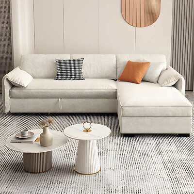 午休床可伸缩沙发床小户型出租屋客厅卧室两用折叠床科技绒布沙发