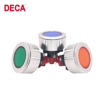 DECA进联D16LMU3-1ab带灯自复位按钮开关16mm多颜色1NC原装