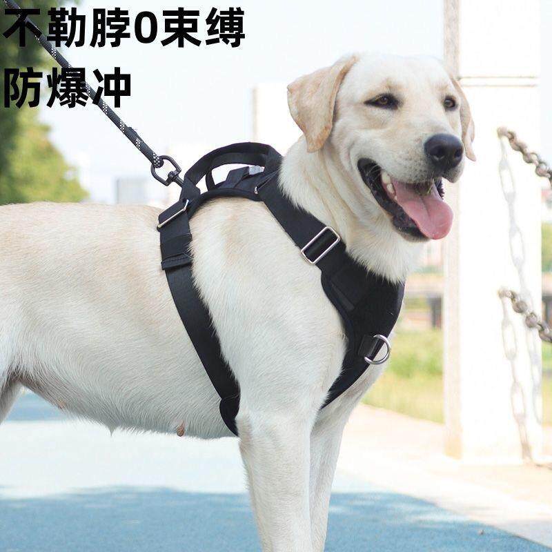狗狗牵引绳拉布拉多背心防爆冲背心式金毛柴犬防挣脱背带狗链狗绳