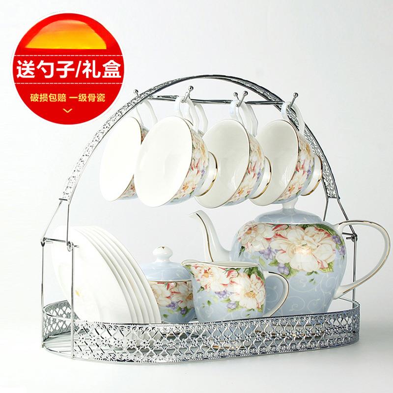 咖啡杯套装欧式茶具15头咖啡具骨瓷英式下午茶茶具红茶陶瓷无其他
