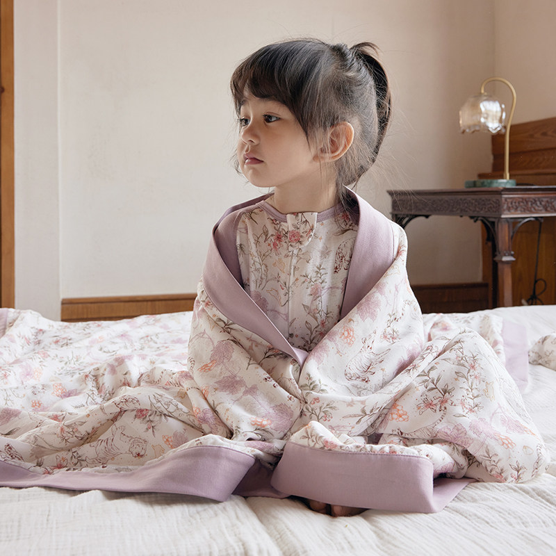 721星球婴儿盖毯六层竹棉纱布宝宝抱毯薄被儿童夏午睡被四季通用