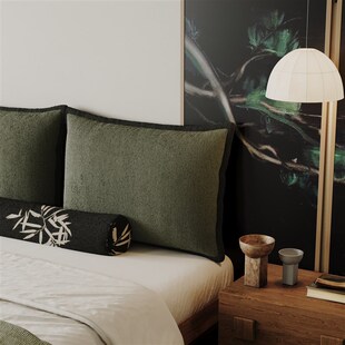 新中式高端羽绒床头靠枕 民宿无床头靠垫软包可拆洗榻榻米大靠背