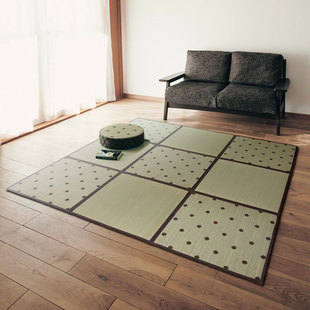 日式可折叠蔺草凉席地垫 榻榻米毯草席 夏季婴幼儿童环保爬行垫