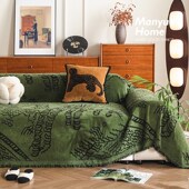 M.life 东方虎纹 轻奢中古风沙发巾雪尼尔客厅沙发套罩布巾防猫抓