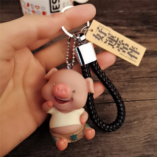 卡通生肖猪年礼品钥匙扣 可爱男女发财网红牌猪猪汽车钥匙链挂件
