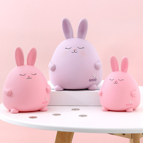 兔子存钱罐儿童女孩防摔网红储钱罐男孩可以取出少女心储蓄零钱罐