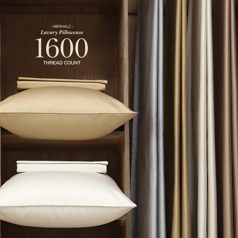 高档比马棉1600根枕套纯棉成人双单人加厚简约定制儿童全棉枕头套