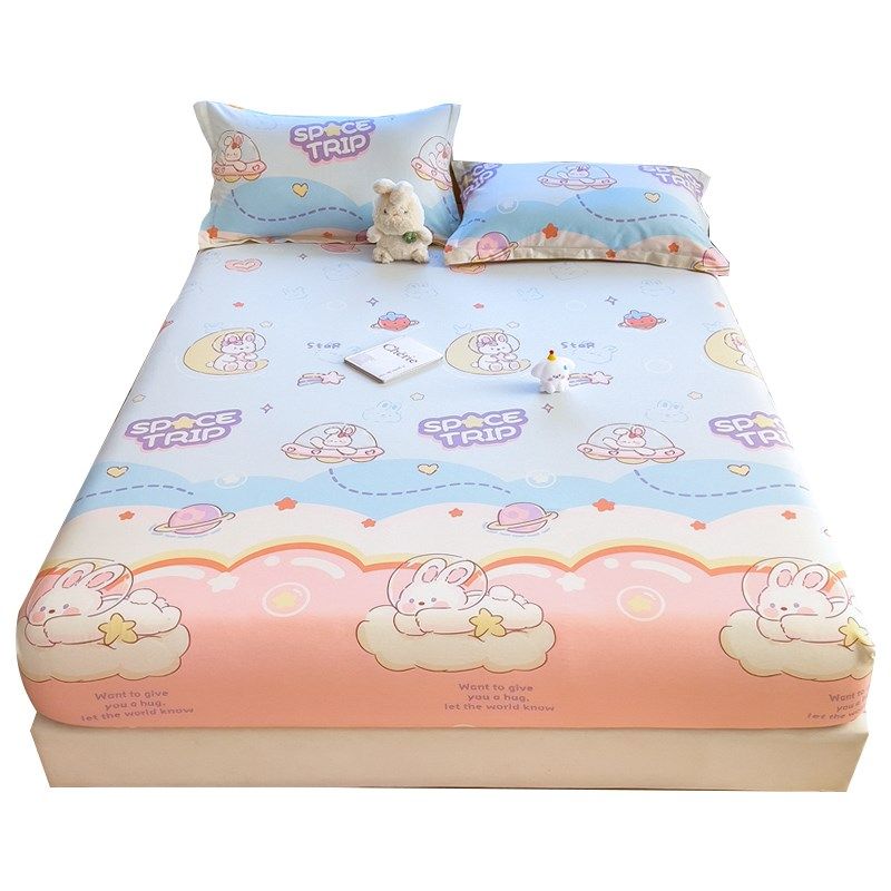 纯棉床笠单件全棉床笠罩卡通宿舍1.5m床罩1.8m双人床套床垫保护罩,床上用品,床笠,淘宝优惠券,粉丝福利购,淘宝优惠卷