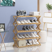 柜实木小置物架储鞋 楠竹鞋 架家用多层收纳简易门口宿舍大学生鞋 柜