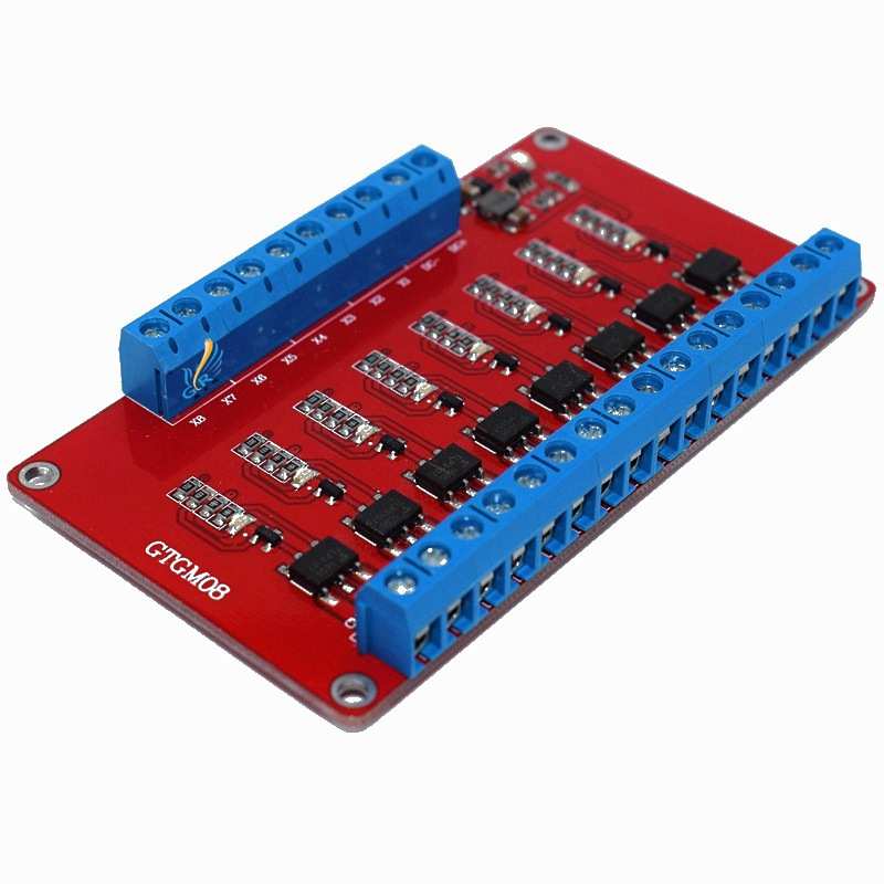 GTGM08/8路固态继电器模块/高电平触发/48V/1A/光耦隔离输出