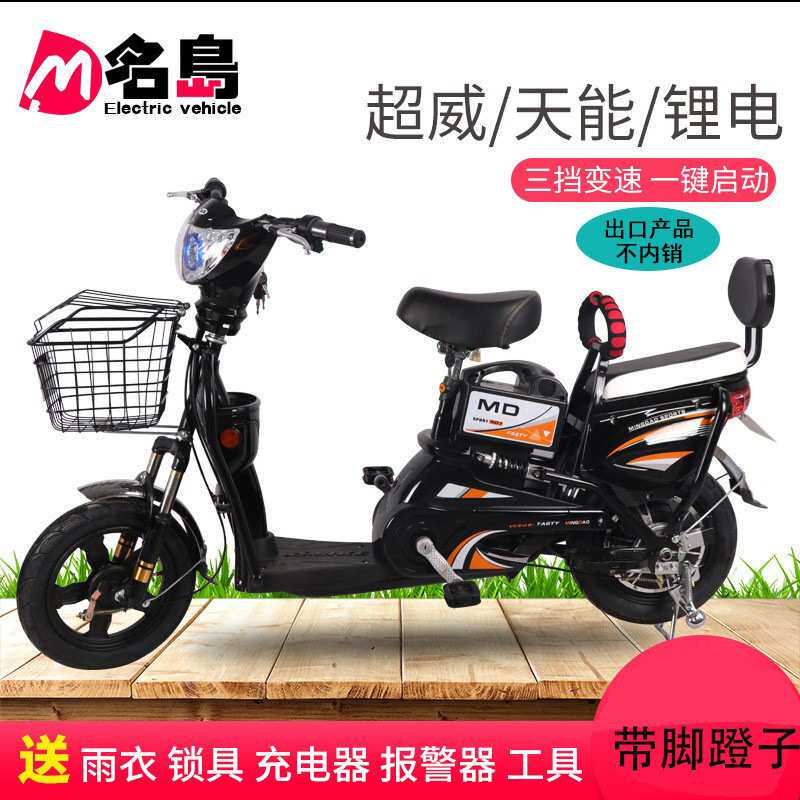 名岛厂家出口两轮自行电瓶车带脚蹬可提电单车代驾车代步车电摩