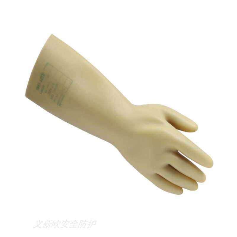 代尔塔207004绝缘手套电工天然乳胶30kv户外弹性柔软防护加厚橡胶