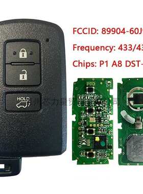 适用于丰田汉兰达3键智能卡钥匙 4343mhz BH1EW 89904-60J90 8A