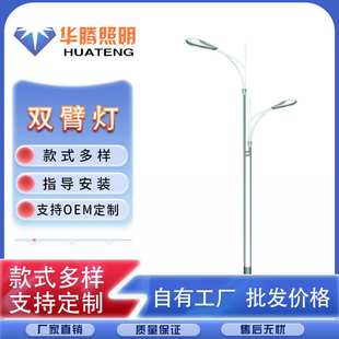 厂家 731 华腾 竹节式灯柱灯杆 自弯臂灯杆 双臂灯杆路灯