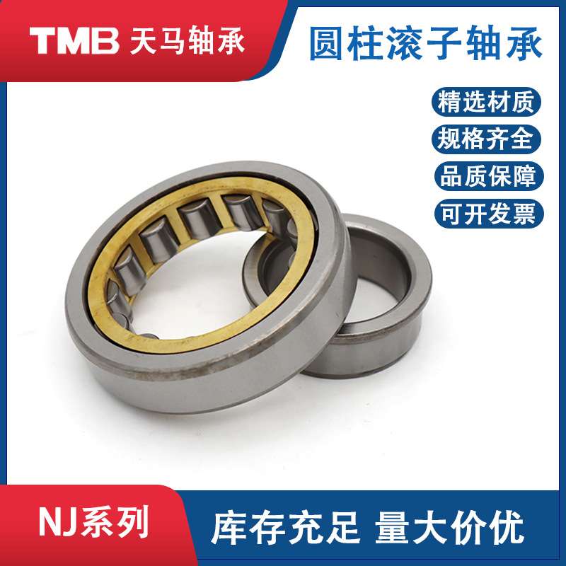 单挡边圆柱滚子轴承NJ220E机床主轴振动筛轴承NJ220EM天马TMB轴承