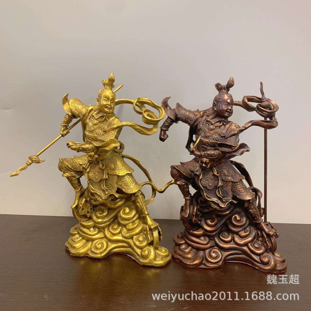 纯铜哪吒三太子神像三坛海会大神哪吒铜像哪吒神像家居工艺品摆件