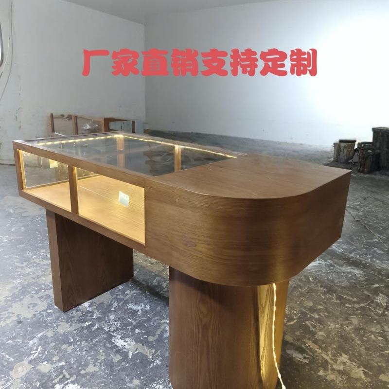 SJN服装店玻璃展示柜中岛台珠宝古玩玉器翡翠店陈列货架展示柜台