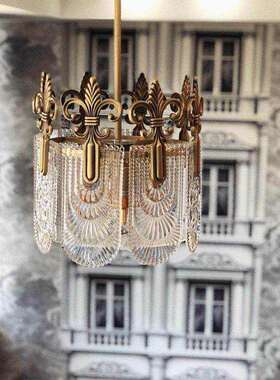 All Max 全美一丁后现代轻奢卧室客厅灯复古雅致全铜Vintage吊灯