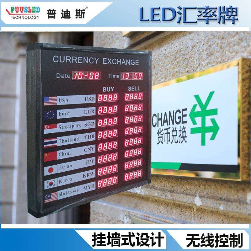 LED汇率利率电子屏|LED外汇兑换屏|LED利率屏广告屏显示屏