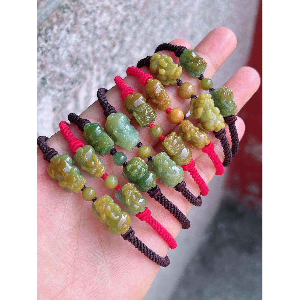 傅氏珠宝天然翡翠A货貔貅挂件冰种手把件吸金神兽墨翠小貔貅