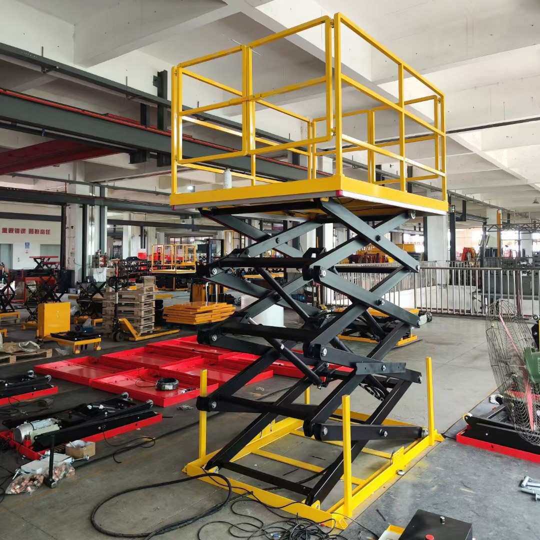 普尔夫350kg移动式平台车手动脚踩模具平台滚筒辊轴风琴罩升降台