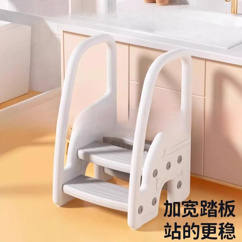 宝宝洗手台阶扶手凳儿童垫脚凳洗脸楼梯洗漱台二阶三阶梯三阶凳子