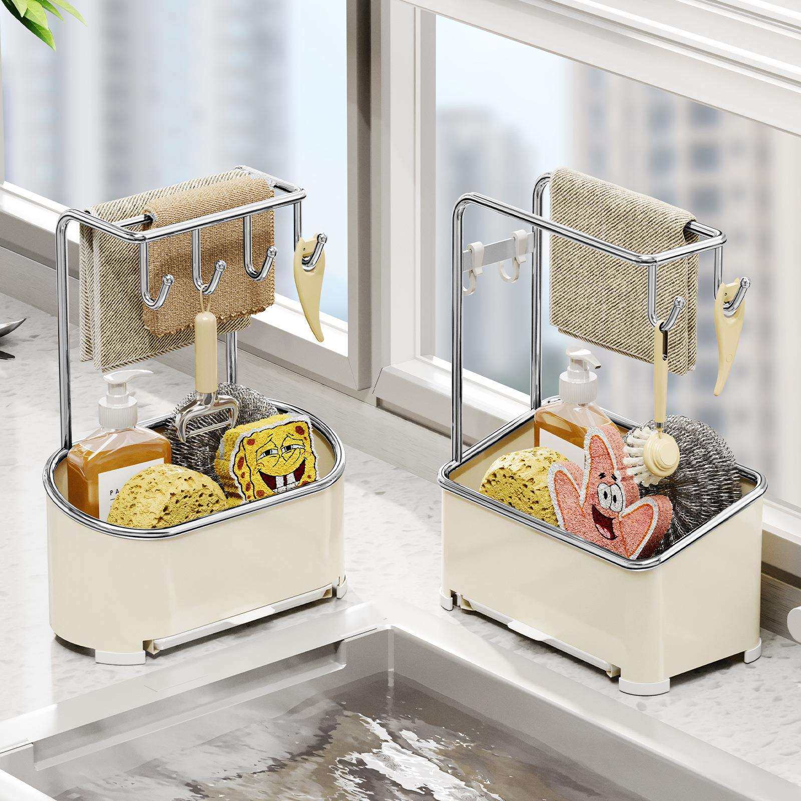 厨房抹布沥水架免打孔壁挂式置物架洗碗布海绵沥水托盘水槽收纳架,模玩/动漫/周边/娃圈三坑/桌游,模型制作工具/辅料耗材,淘宝优惠券,粉丝福利购,淘宝优惠卷