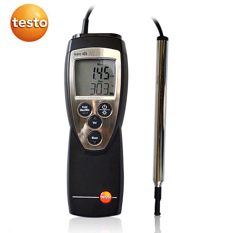 Testo德图425热线风速仪便携式伸缩式手柄可用于低风速场合