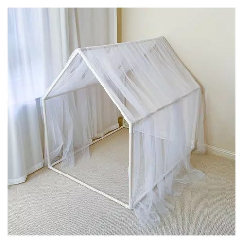 DIY手工帐篷PVC管搭建儿童游戏帐篷宠物屋水管房子立体三通135