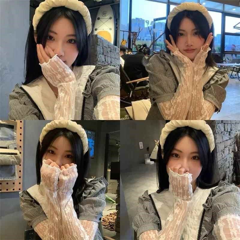 夏季蕾丝薄款防晒高颜值袖套开车冰袖网纱女长款薄手套手臂袖子,服饰配件/皮带/帽子/围巾,防晒袖套,淘宝优惠券,粉丝福利购,淘宝优惠卷