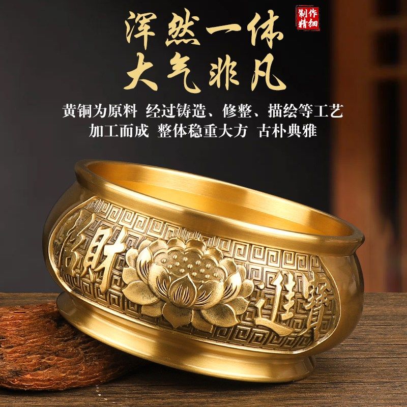 纯铜家用香炉供奉菩萨财神香薰炉室内上香炉插香炉烧香的香炉