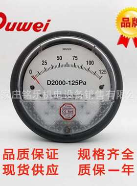 Duwei D2000杜威压差表高精度抗冲击防震动指针多量程测量差压计