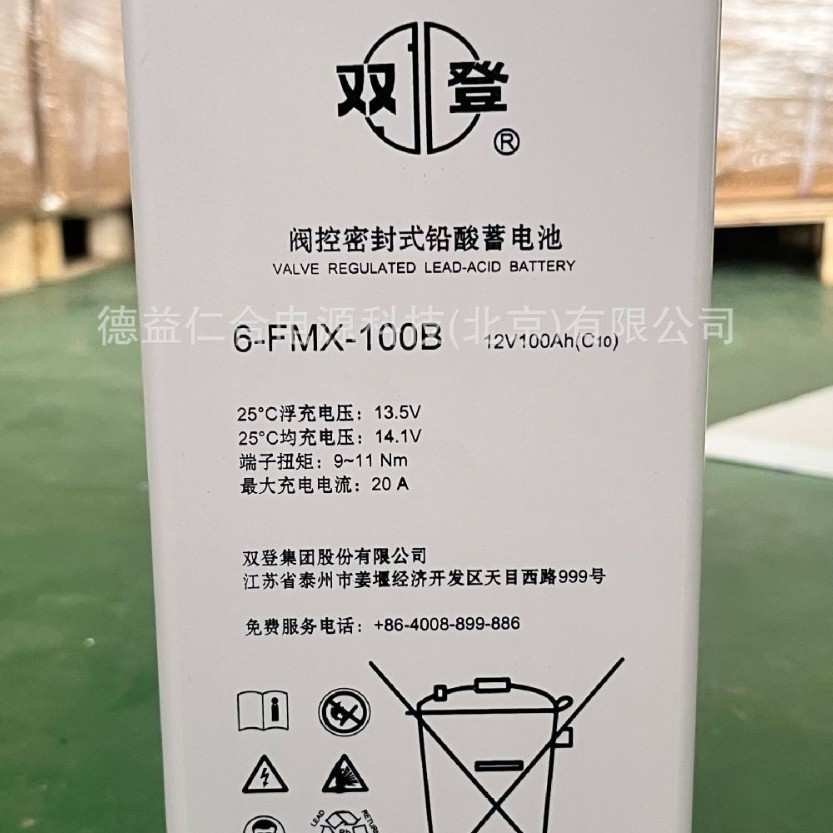 双登狭长型蓄电池6-FMX-100B/12V100AHUPS电池电源