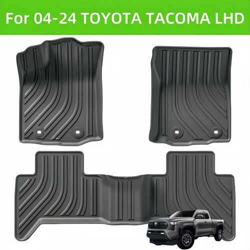For 04-24 TOYOT TACOMA LHD TPE Car Floor Mat/Rear Bucket Mat