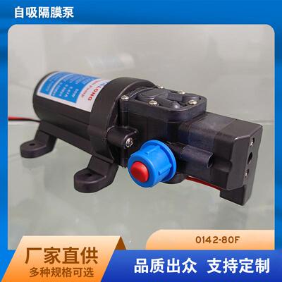 供应直流自吸电动高压洗车水泵12V80W风扇XTL微型隔膜自吸增压泵