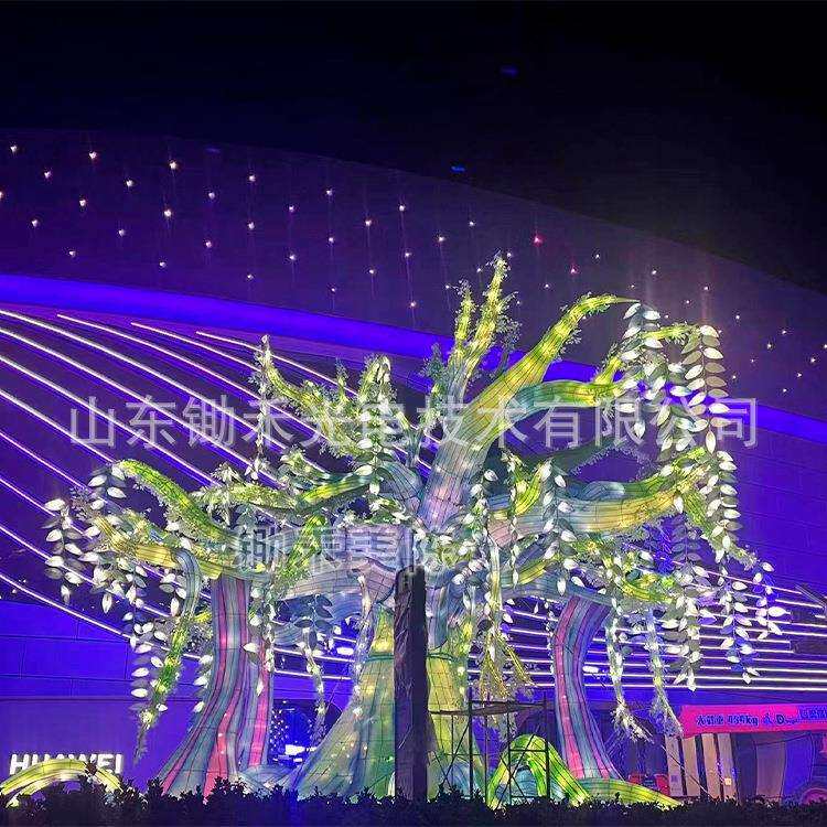 商业街夜景大型花灯路引亮化彩灯节日户外艺术灯布置
