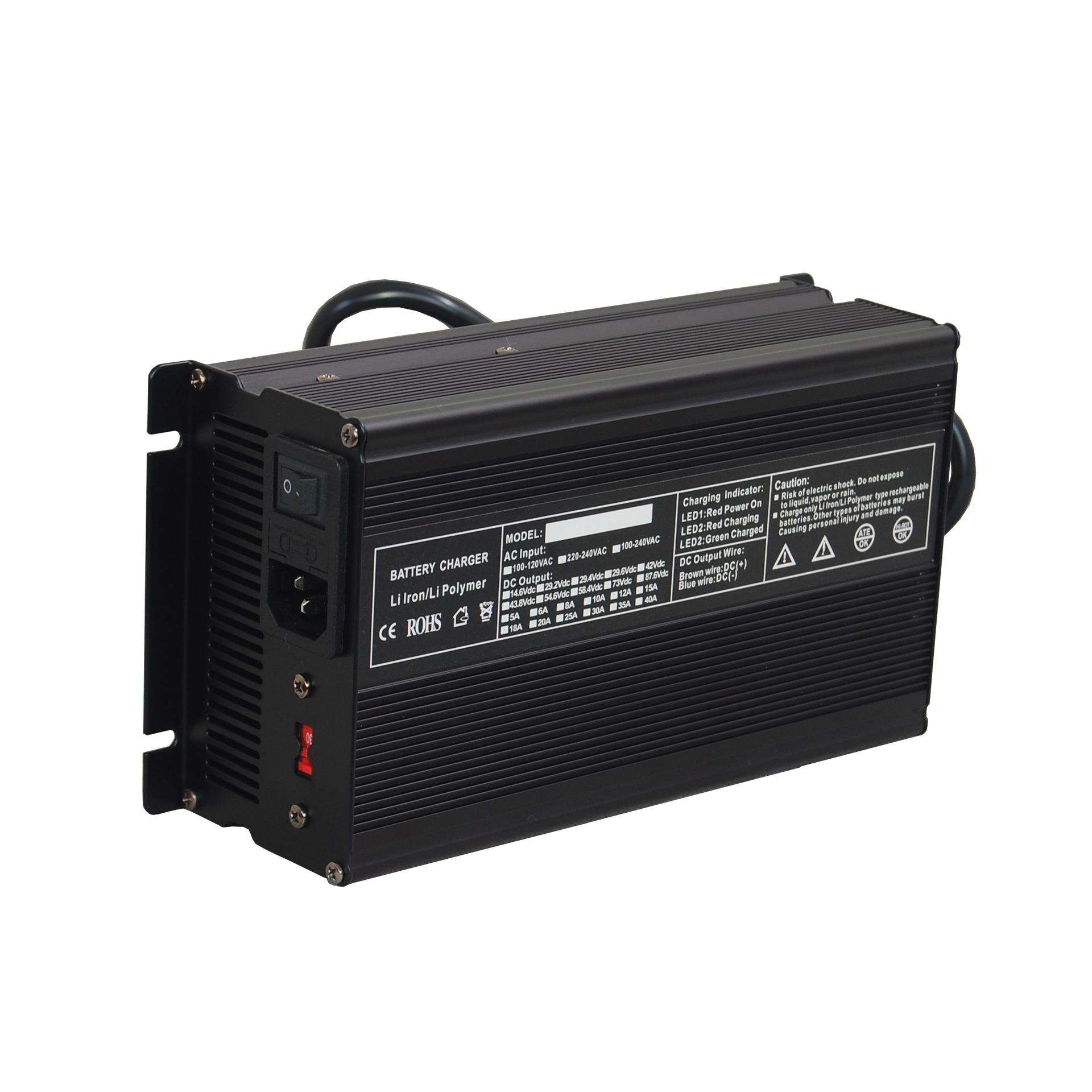 600w 60V8A 48V10A 24V15A铝壳磷酸铁锂充电器