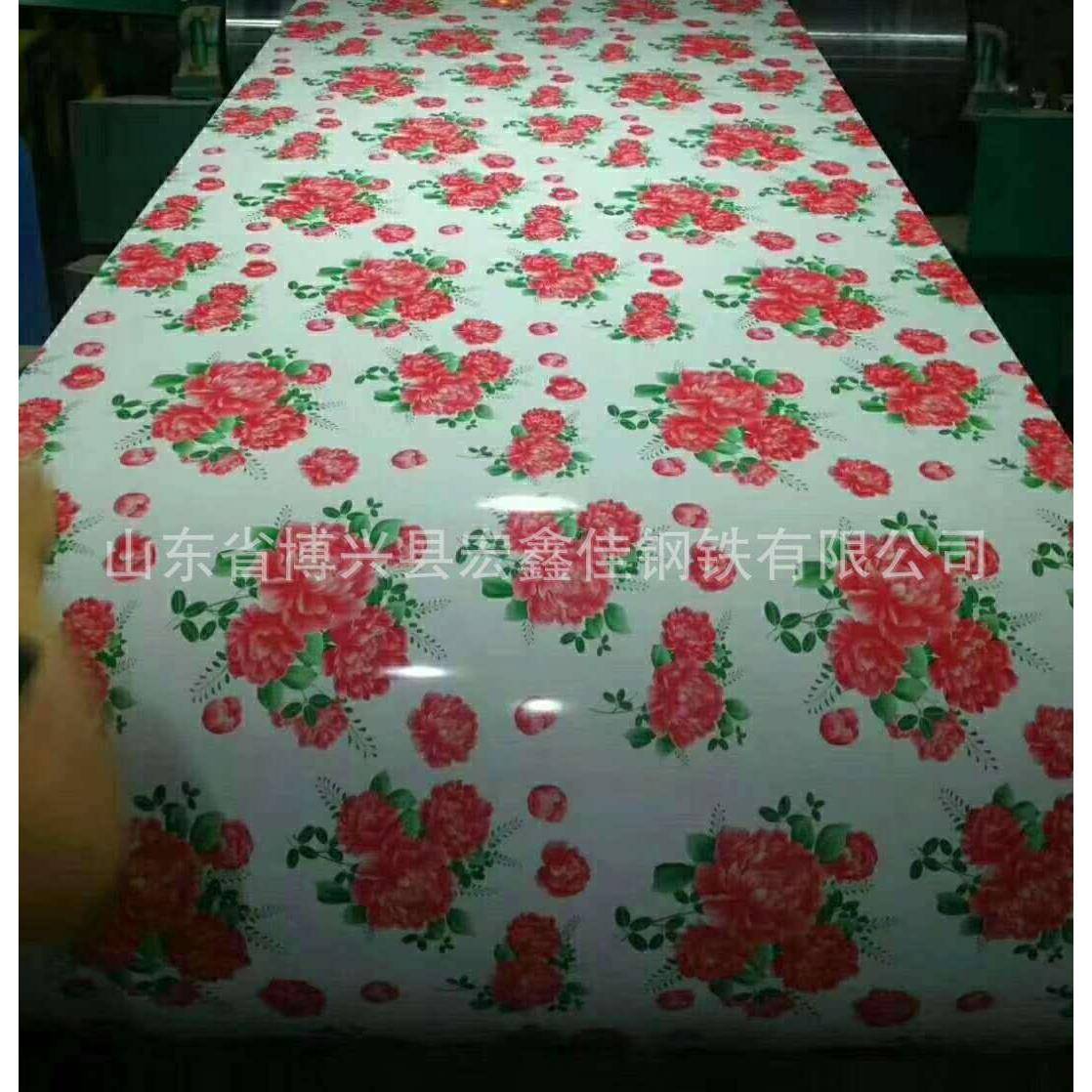 山东花纹印花板 可开平分条彩涂卷PVC彩涂印花板根据要求裁剪平板