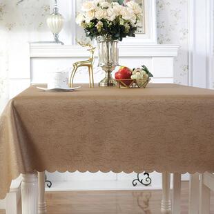 餐桌布防水桌垫茶几桌布布艺防烫防油免洗长方形欧式酒店圆桌台布