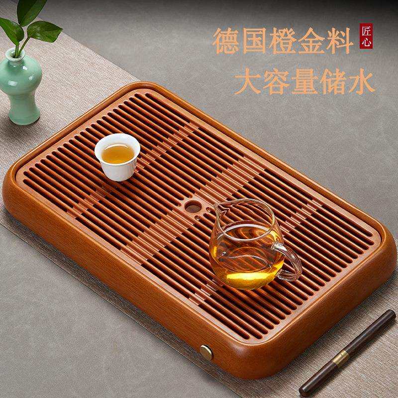 电木干泡台高端黄电木储水茶盘家用公司送礼轻奢小型号茶台托