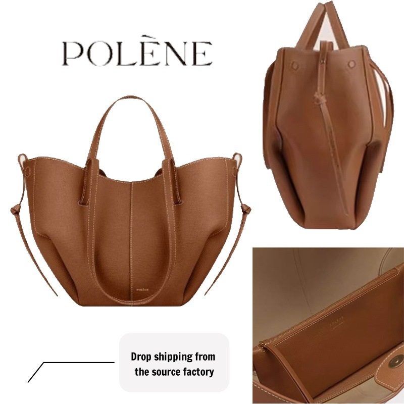 polene翅膀包大容量手提包新款水桶型手提包女包新款托特包真皮包