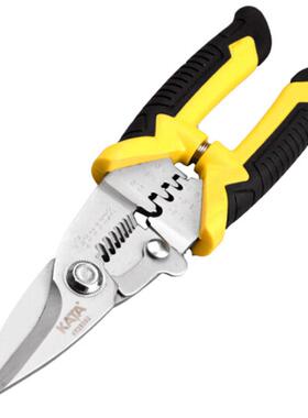 锴达8寸不锈钢多功能剥线钳剪线压接钳线槽铁皮电线铁线剪KT28102