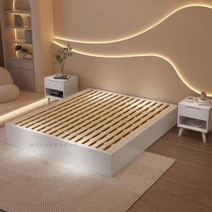 日式榻榻米小户型租房公寓家用复式二楼矮床实木床卯榫榫卯结构床