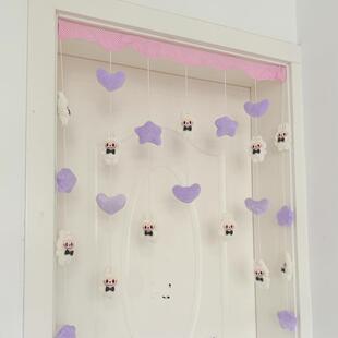 卧室门帘挂帘免打孔无痕钩公主房儿童房间装饰墙面挂饰女