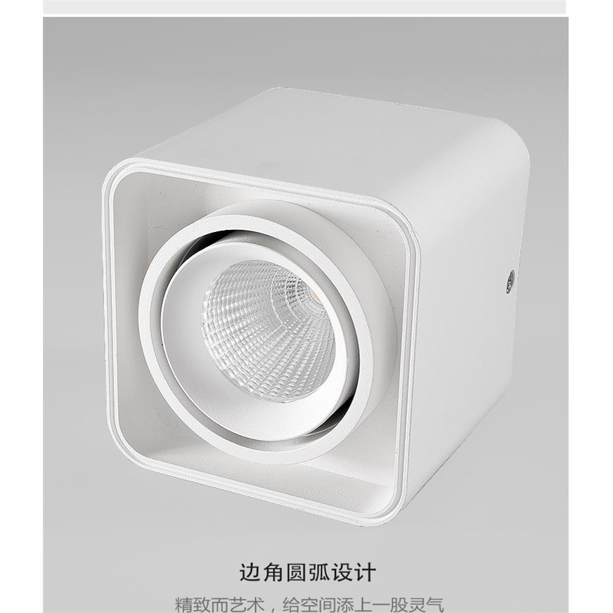 led明装筒灯方形吸顶式双头豆胆灯客厅过道天花射灯盒子灯无主灯